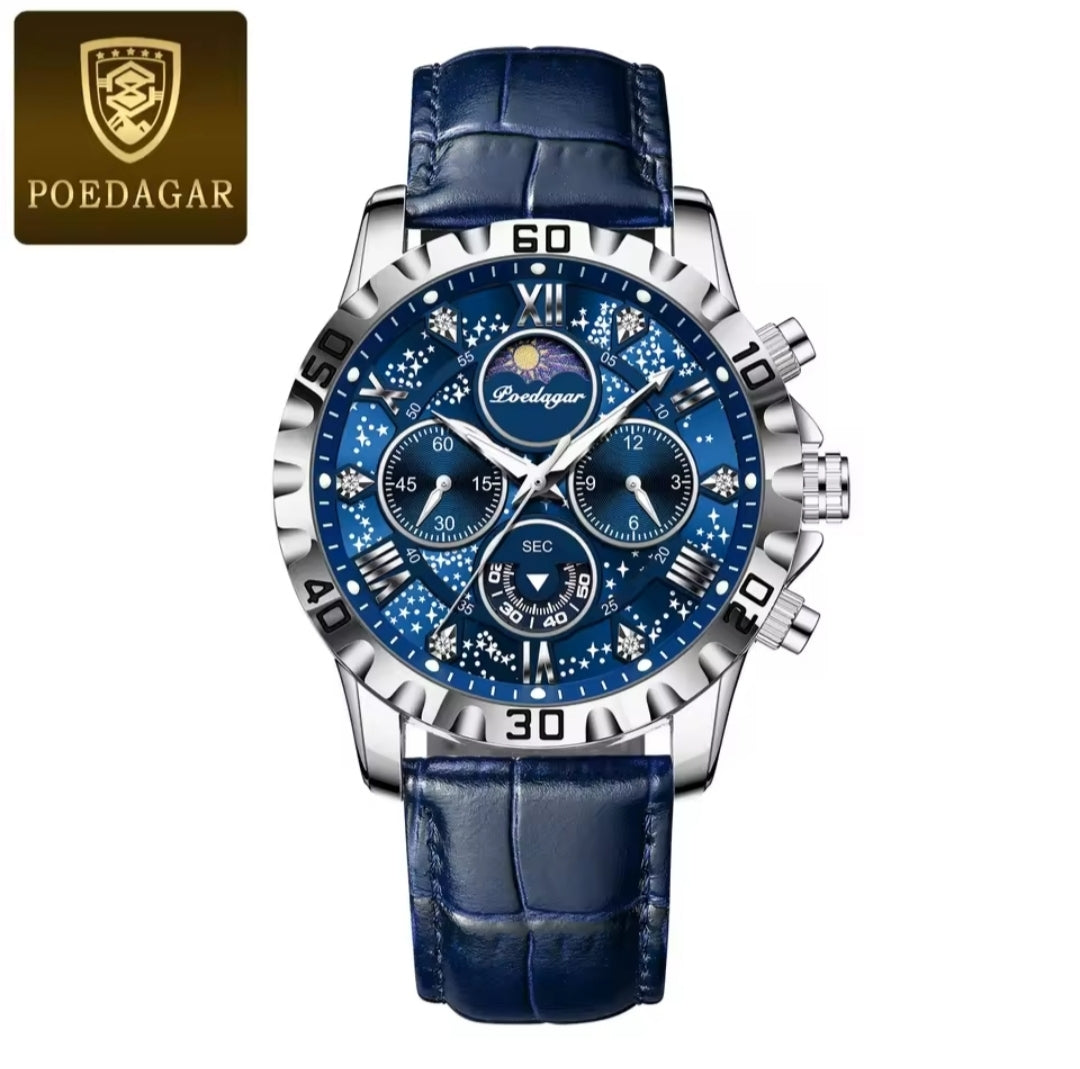POEDAGAR Luxury Man Watch Waterproof